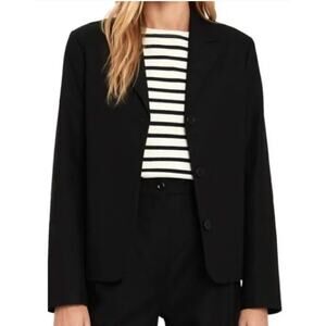REVOLVE Norse Project Magda Black Twill Blazer size 38